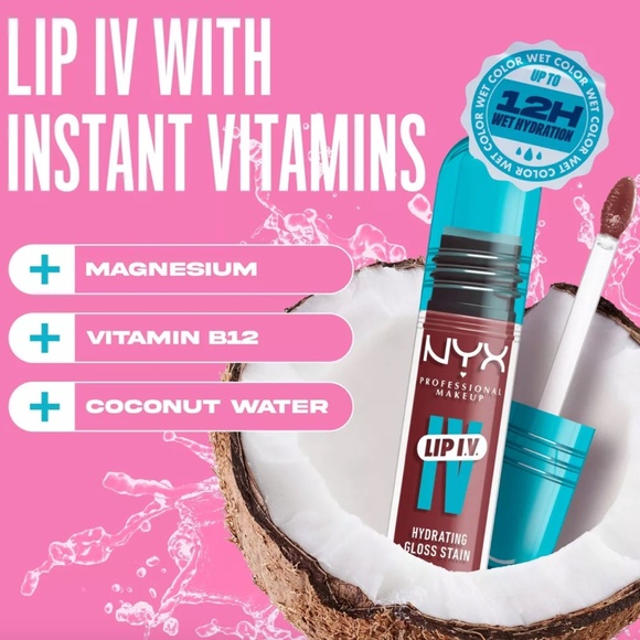 NYX Professional Makeup Lip IV Hydrating Lip Gloss Stain- SPLASH N SPICE - Picture 6 of 9